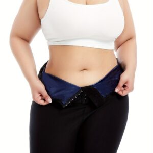 Sauna Sweat Shorts for Women High Waisted stomach Waist Trainer Slimming Capris Body Shaper with Adjustbale Hook-and-eye closures