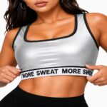 vest-top-tshirt-jacket-bra-tank Women's Sauna Racerback Sports Bras - Waist Trainer Vest High Impact Workout Gym Activewear Bra