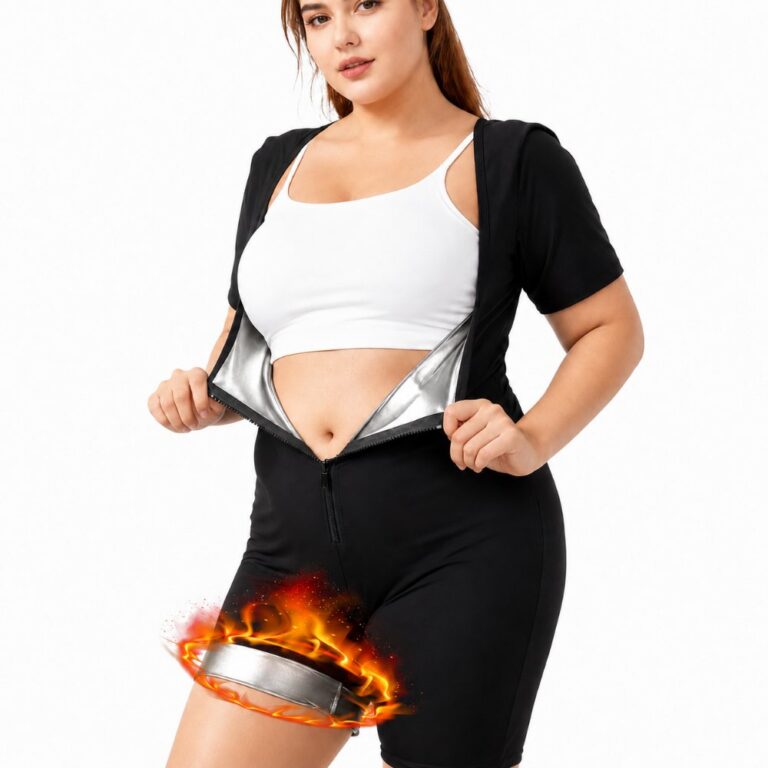 jumpsuit- 3 in 1 waist trimmer shaper Sauna Suit for Women Full Body Waist Trainer Short Sleeve Sweat Suit with Shorts Full Body Shaper
