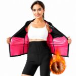 vest-top-tshirt-jacket-bra-tank Sauna Jackets for Women Long Sleeves Sweat Suit Weight Loss Shirt Zipper Workout Gym Exercise Body Shaper