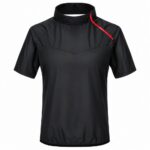 vest-top-tshirt-jacket-bra-tank Pro Men's Heat Trapping Sauna Suit For Men, Sauna Short Sleeve Sauna Shirt for Gym, Workouts with half-length zipper and stand-up collar
