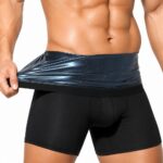 legging-shorts-capri-pant Sauna Short Pants for Men Sweat Sauna Suit Compression shorts Tummy Control Shapewear High Waisted