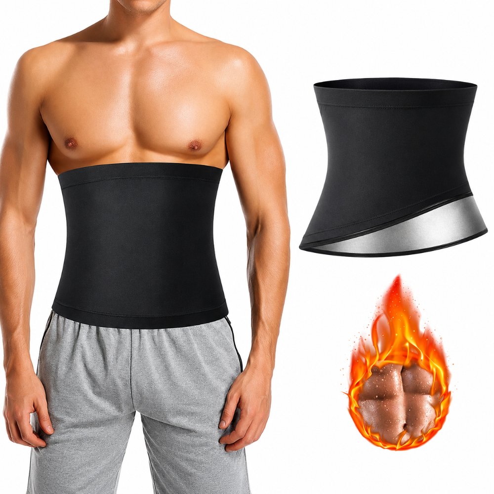 waist trimmer-tummy control trimmer Waist Trainer Trimmer Sweat Belt Band for Men Lower Belly Fat Sauna Slimming Belt Suit Workout