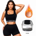 vest-top-tshirt-jacket-bra-tank Women's Sauna Racerback Sports Bras - Waist Trainer Vest High Impact Workout Gym Activewear Bra