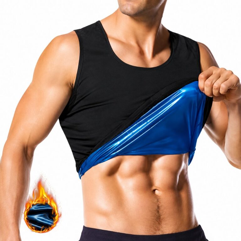 vest-top-tshirt-jacket-bra-tank Men's Heat Trapping Pullover Sweat Enhancing Vest - Sauna Suit Shirt Compression Vest Shapewear Top for Gym Exercise