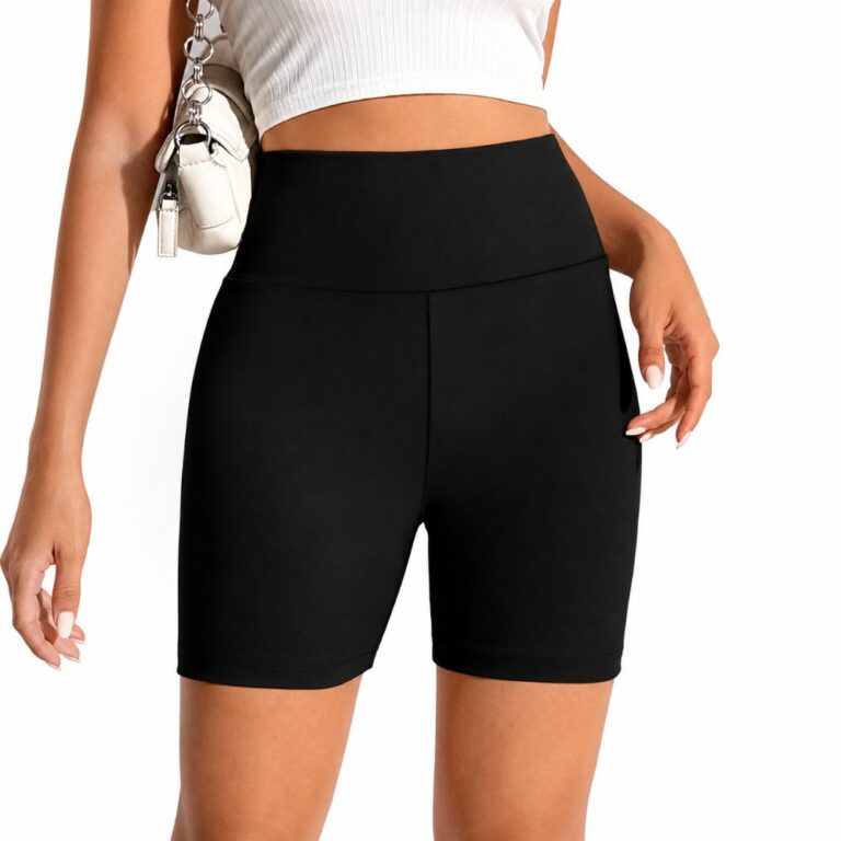 legging-shorts-capri-pant Women High Waist Biker Shorts Soft Stretch Tummy Control Yoga Workout Shorts