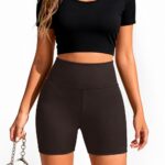 legging-shorts-capri-pant Women High Waist Biker Shorts Soft Stretch Tummy Control Yoga Workout Shorts