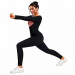 jumpsuit- 3 in 1 waist trimmer shaper Plus Size Sauna Suit Jumpsuit – Full Body Compression Long Sleeve Waist Trainer with Heat-Trapping Fabric for Gym & Running